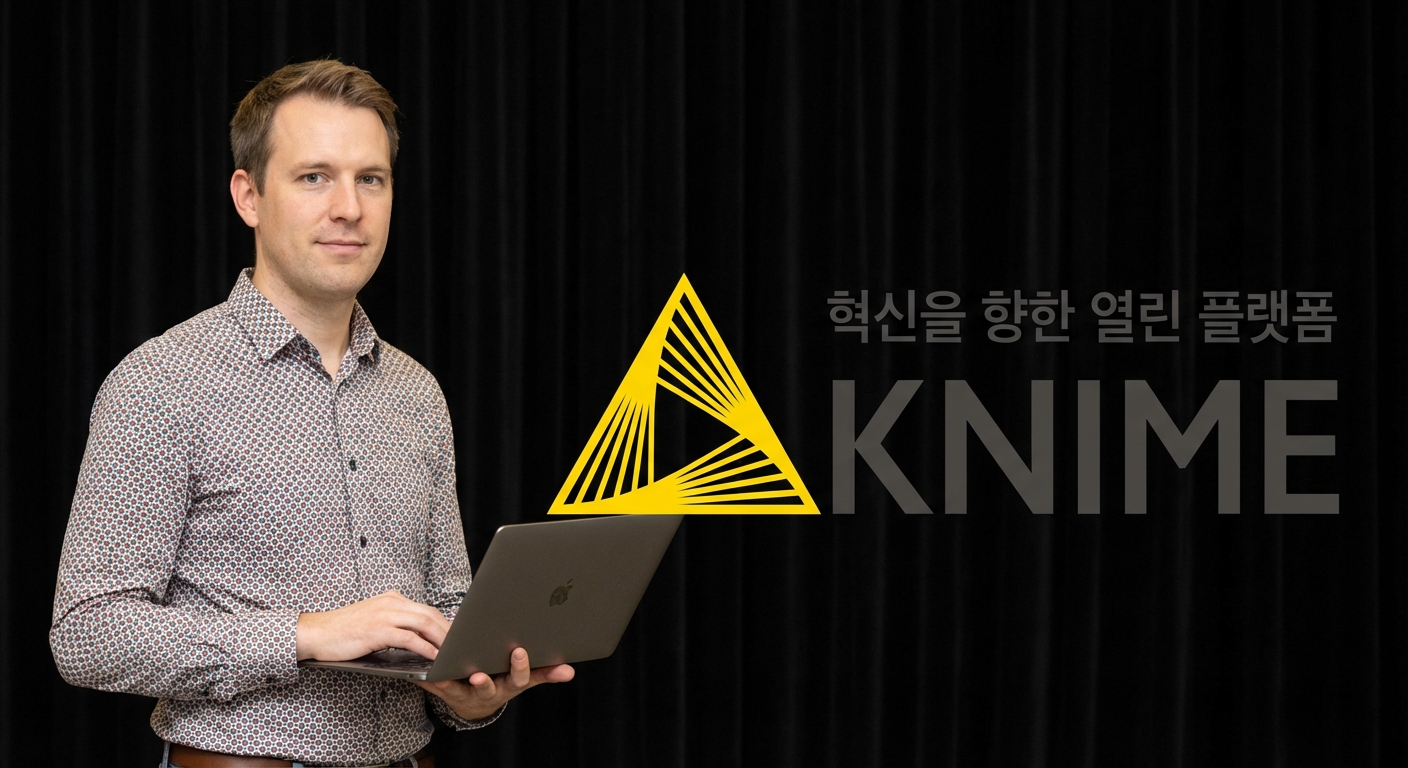강사와 KNIME 로고