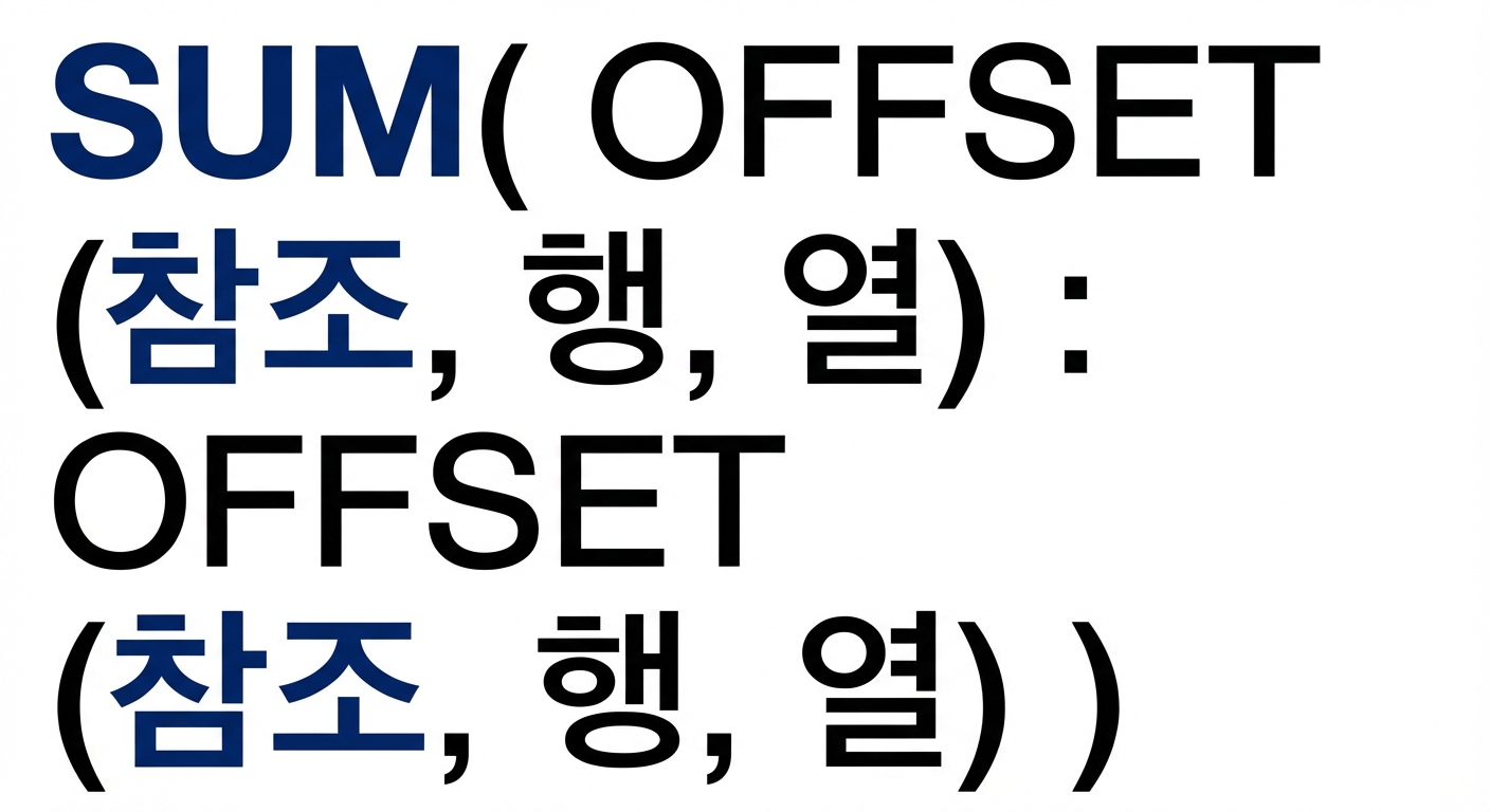 SUM과 OFFSET 함수의 Excel 구문