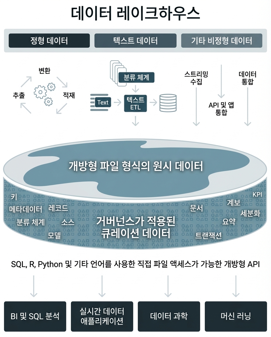 Databricks 레이크하우스 개요 다이어그램