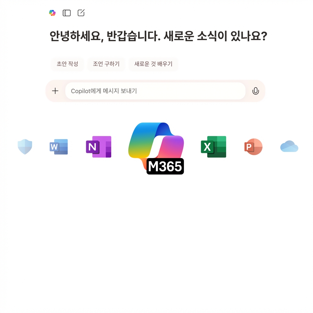 Copilot 채팅 및 Copilot 365 아이콘