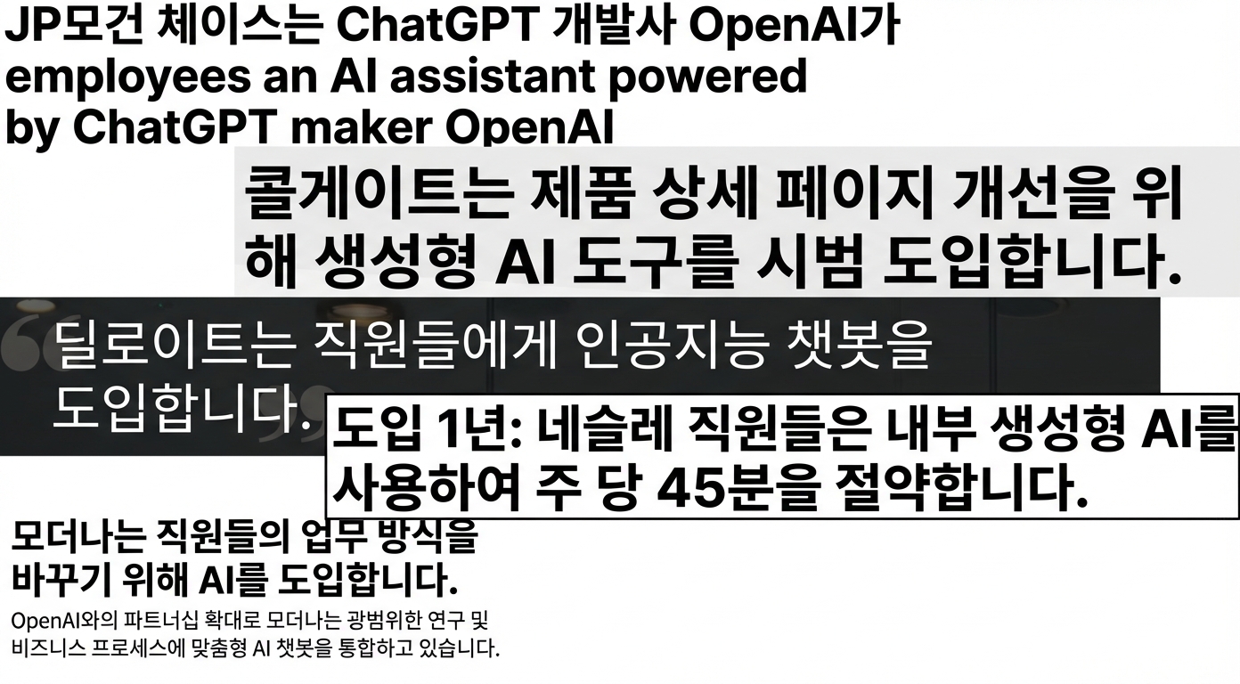 GPT 모델을 개발·도입하는 기업 관련 뉴스 헤드라인