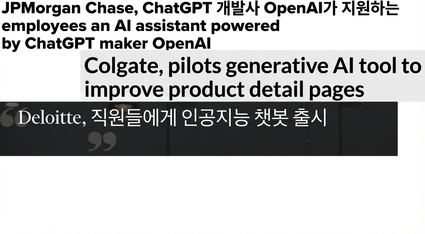 GPT 모델을 개발·도입하는 기업 관련 뉴스 헤드라인