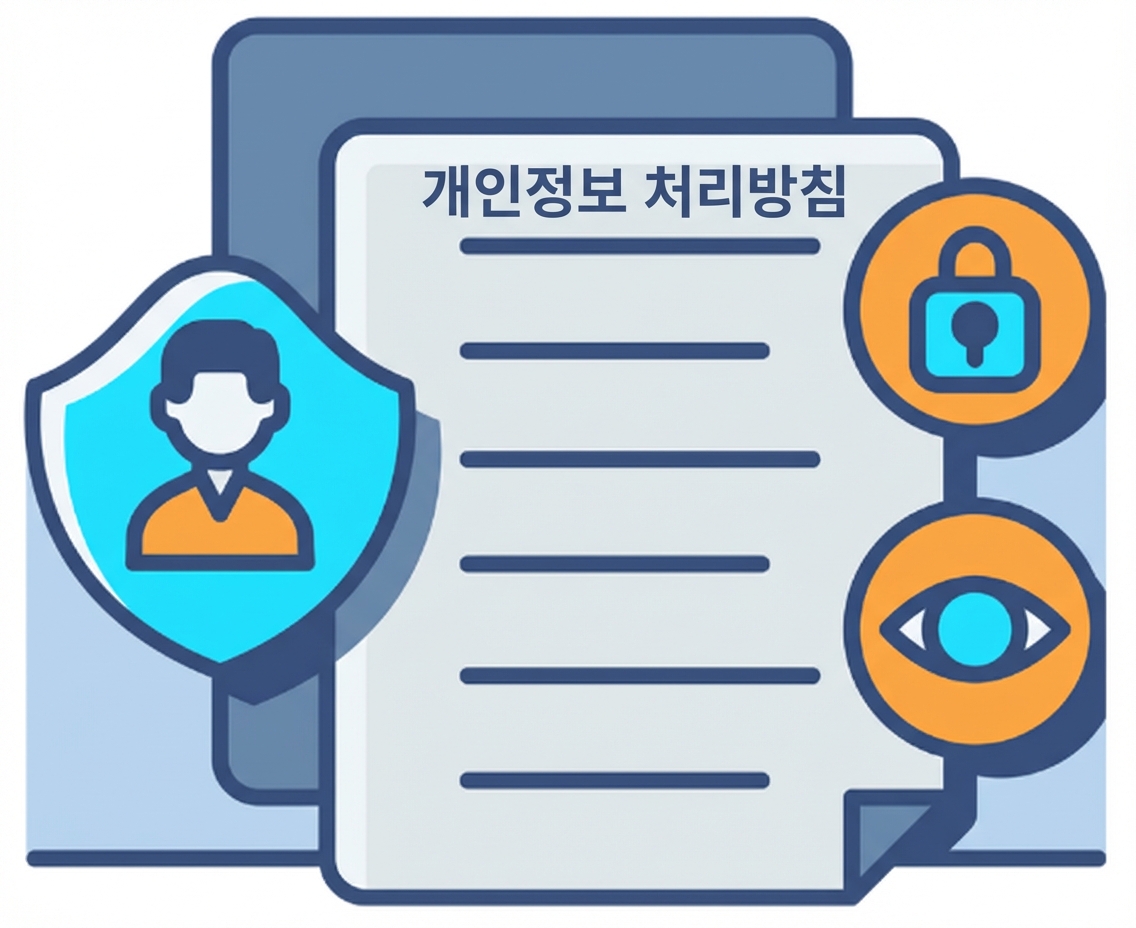 잠금장치와 눈 아이콘 등으로 고려 사항을 나타내는 문서 일러스트