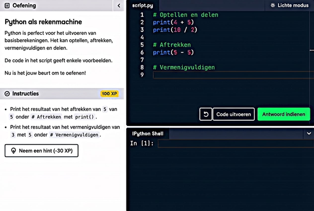 DataCamp-interface
