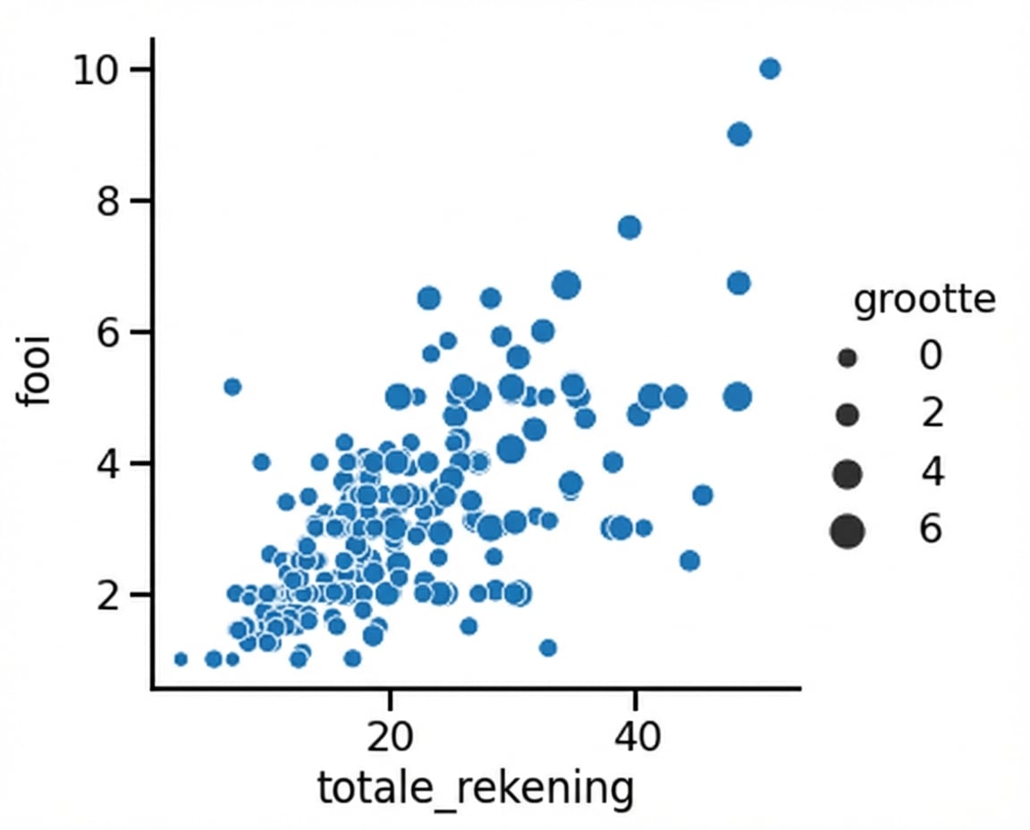 Spreidplot met variërende puntgrootte