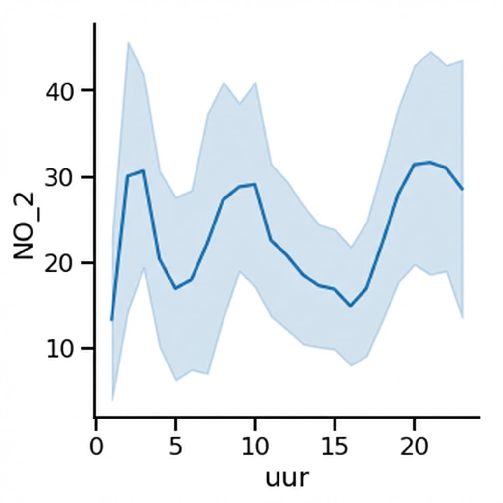 Lijndiagram met standaarddeviatie