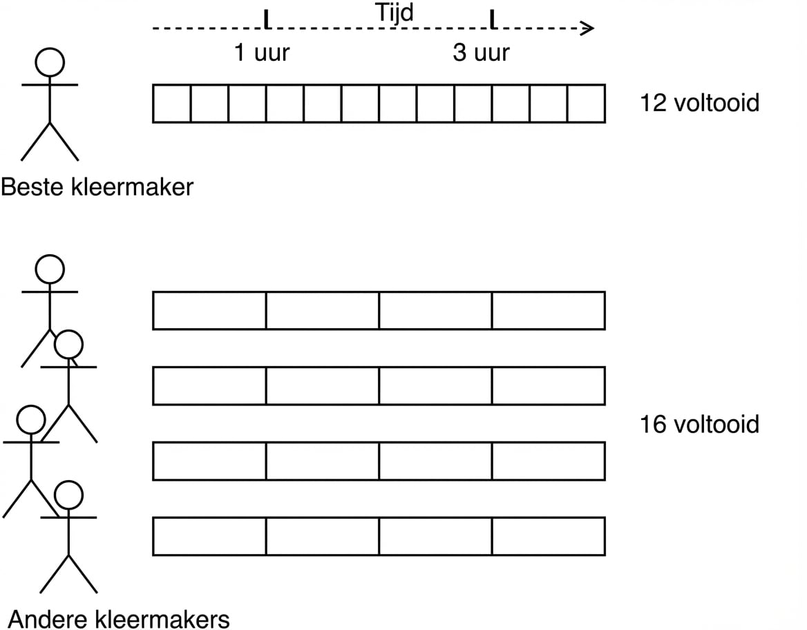 Diagram van de kleermakerszaak