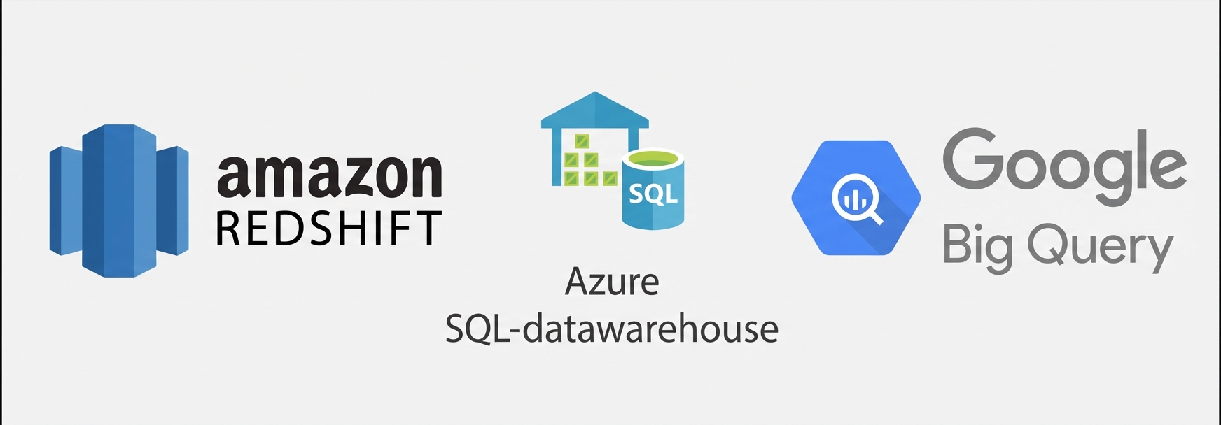 Amazon Redshift, Google BigQuery en Azure SQL Data Warehouse