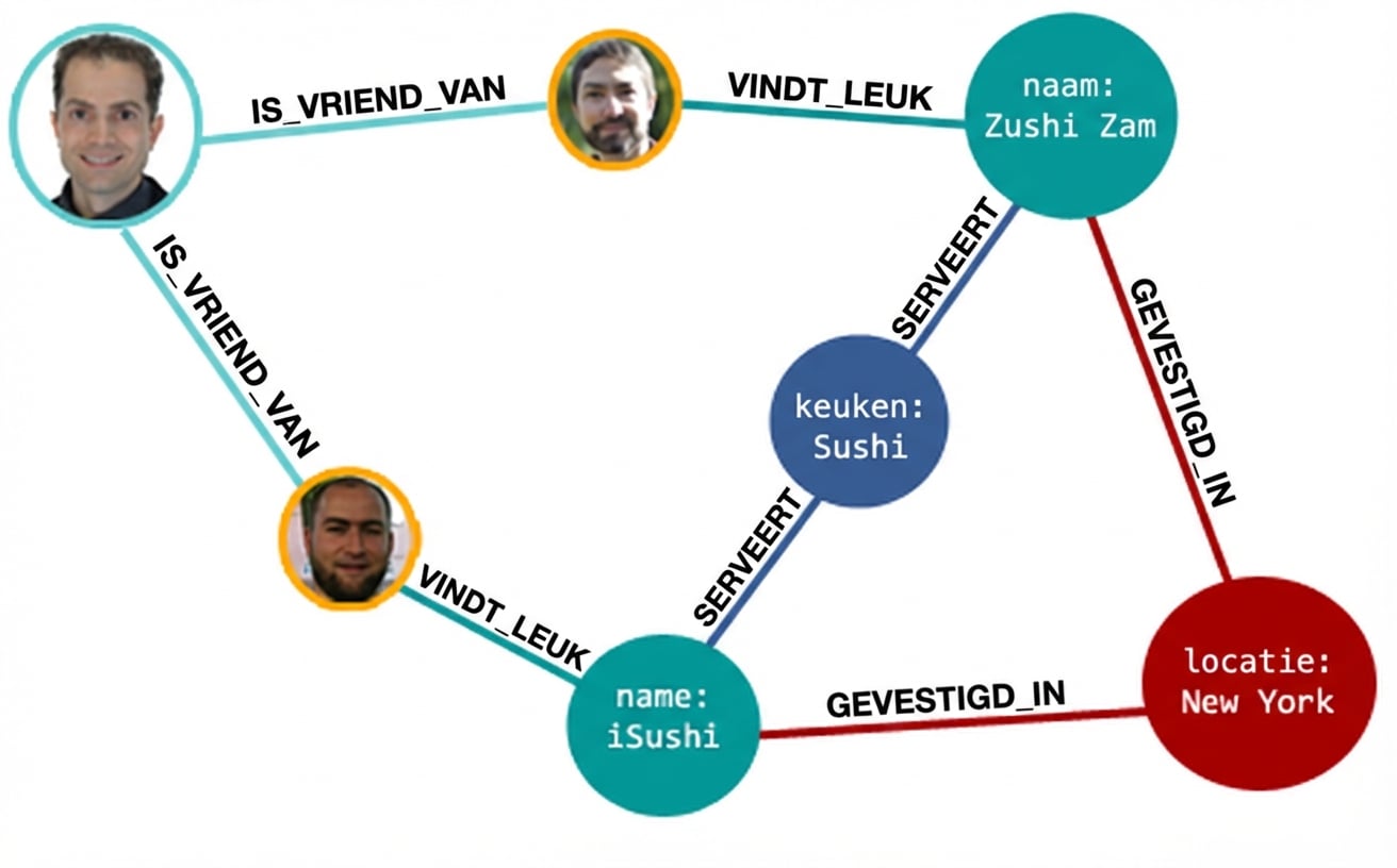 Diagram van een graafdatabase