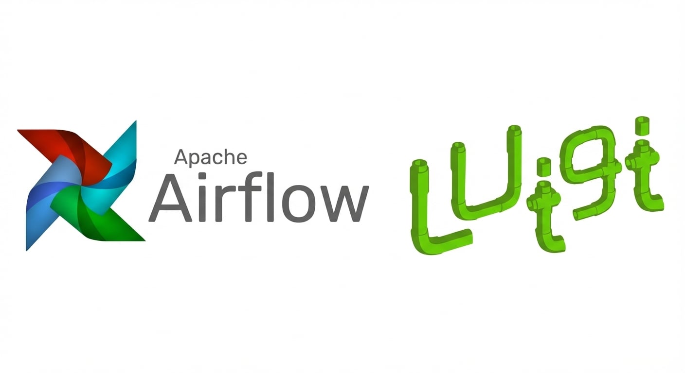 Logo's van Airflow en Luigi