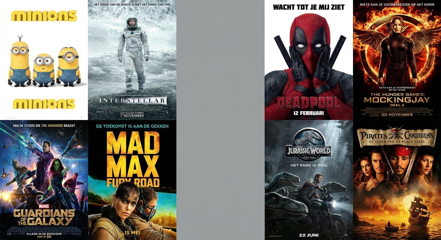 Collage van filmposters