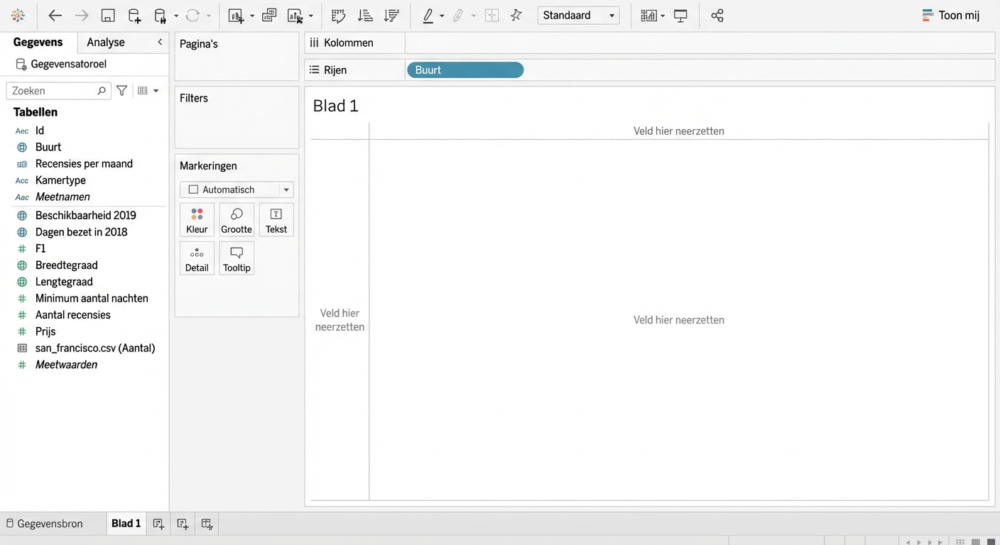 dimensie naar rijen slepen