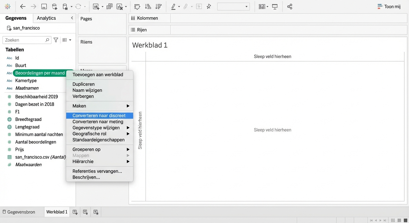 continu naar discreet omzetten