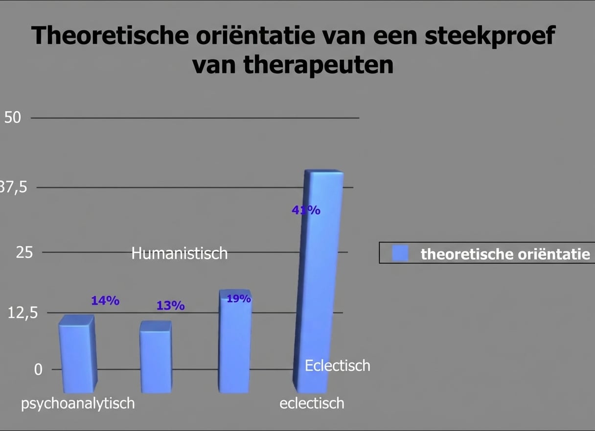 Staafdiagram van theoretische oriëntatie met chartjunk