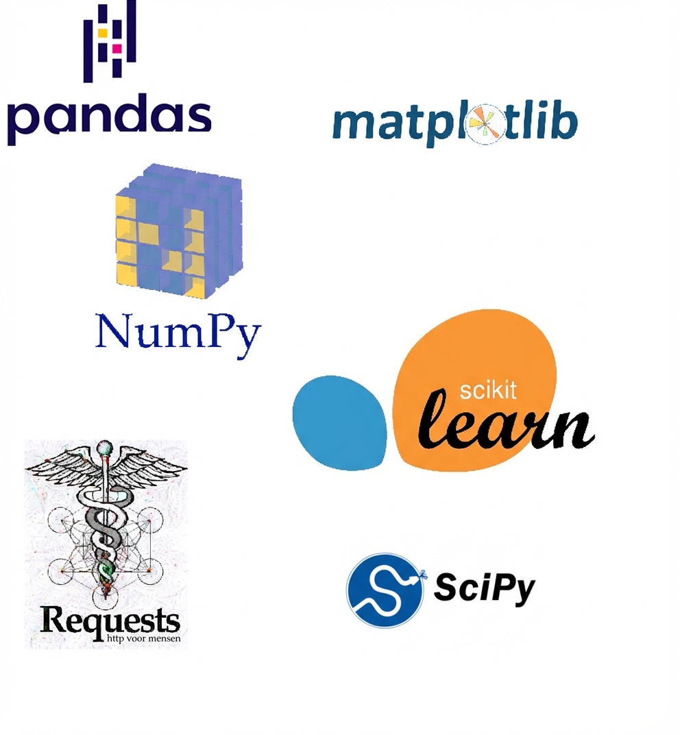 logo’s van verschillende Python-pakketten