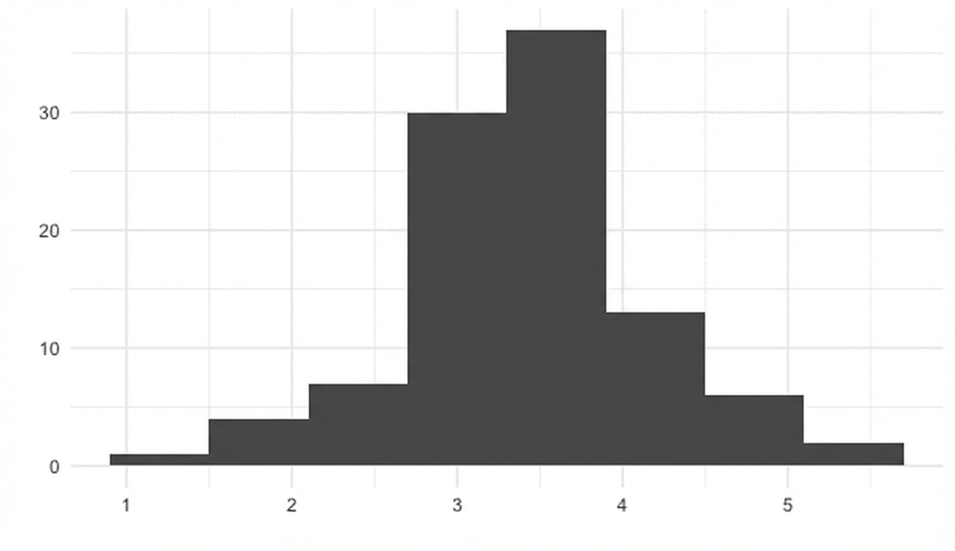 histogram van 100 steekproefgemiddelden