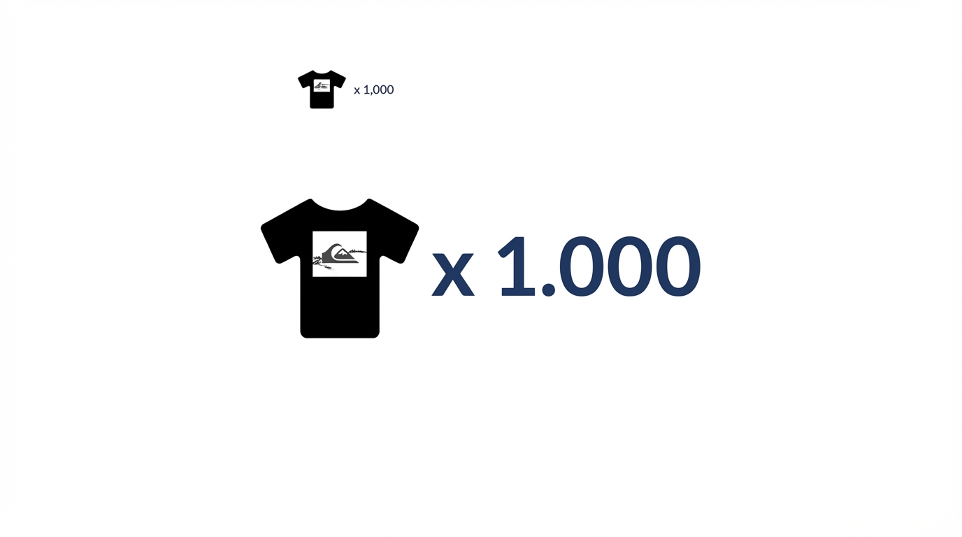 1000 t‑shirts