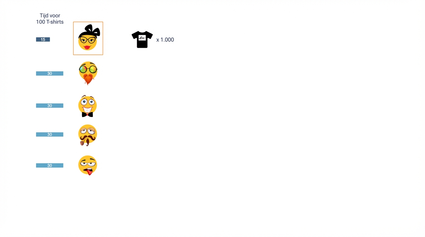 één verkoopmedewerker tegelijk