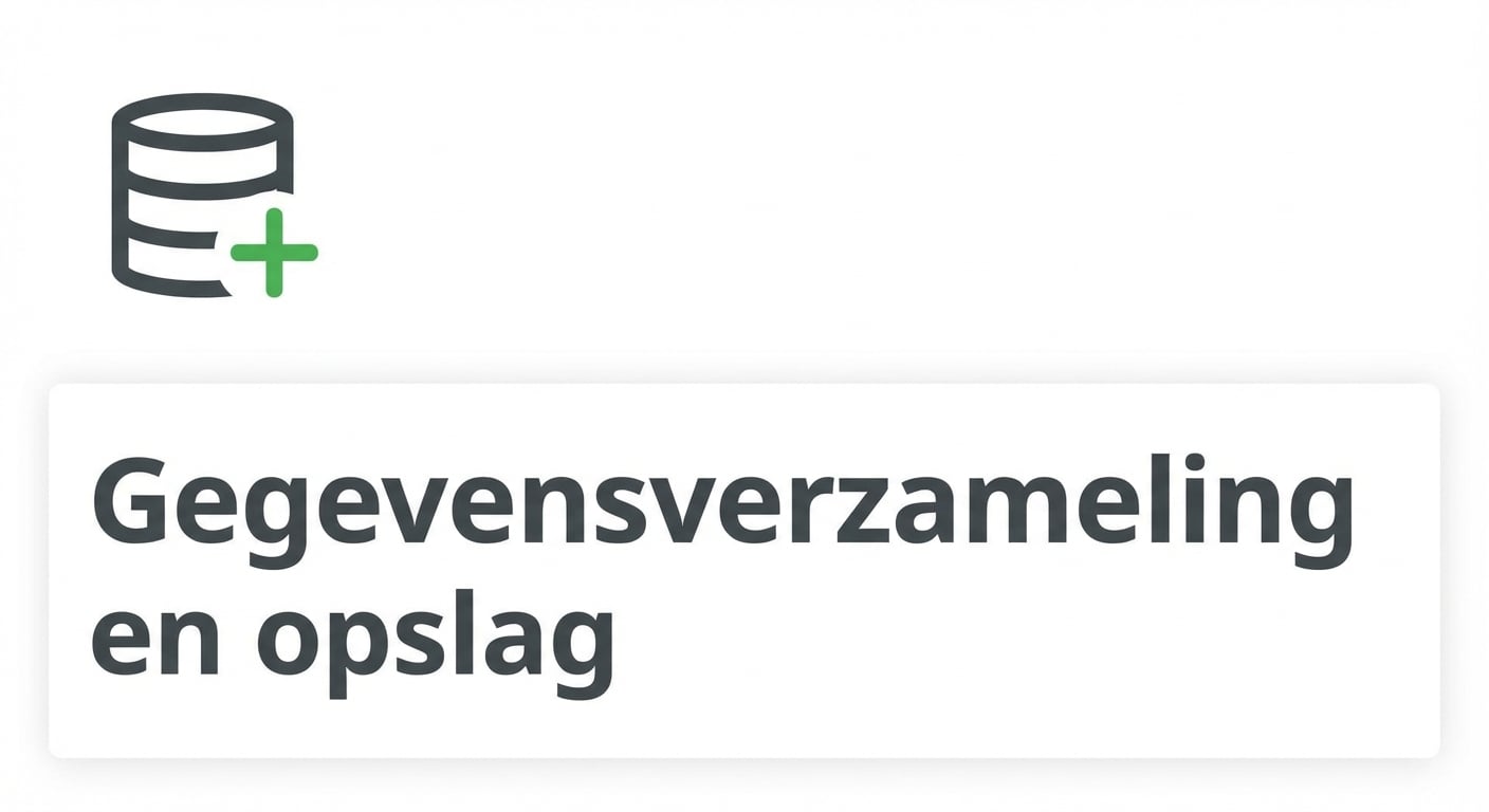 eerste stap - data verzamelen en opslaan