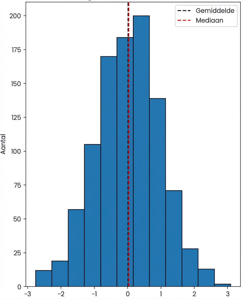 histogram van symmetrische data