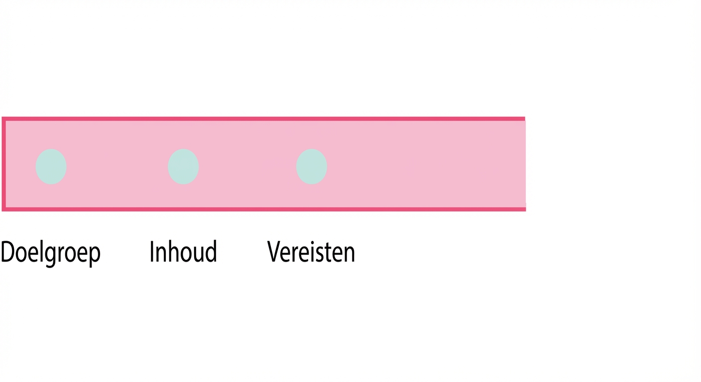 Een cirkel met het woord vereisten