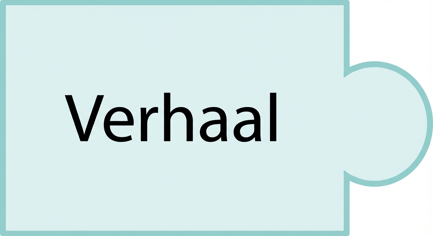 puzzelstuk met het woord verhaal