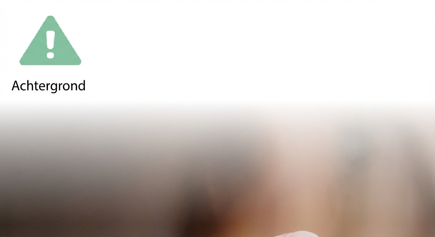 driehoeksteken met een uitroepteken en daaronder ‘achtergrond’