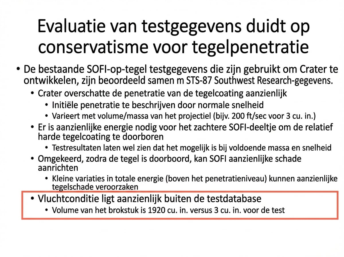 slidewaarschuwing over onveilige shuttlevlucht