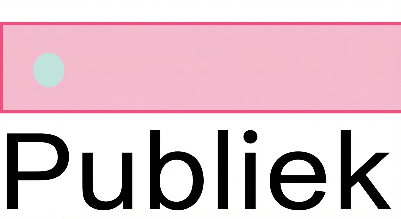 Een cirkel met het woord publiek