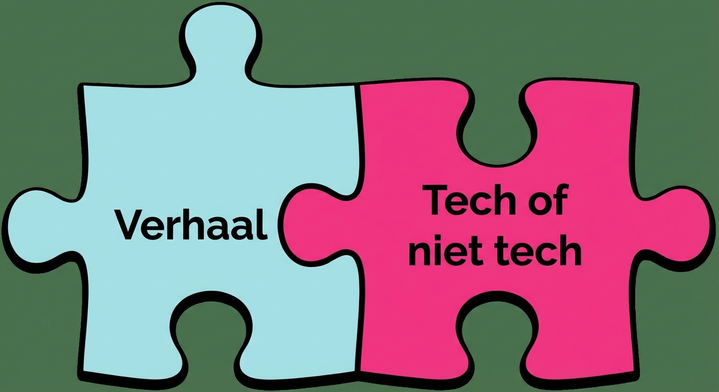 Puzzelstuk met tech of non tech