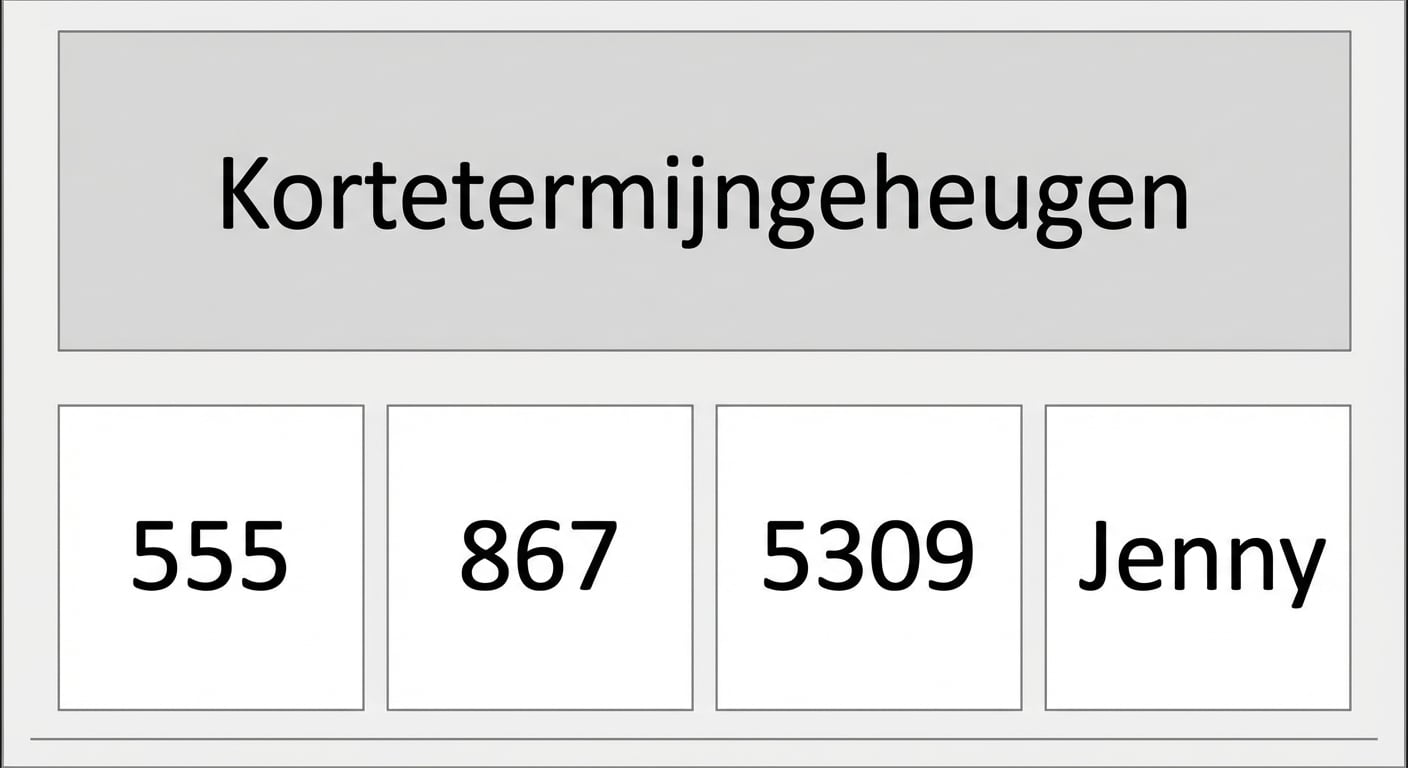 Later onderzoek geeft aan dat het dichter bij 4 items ligt.
