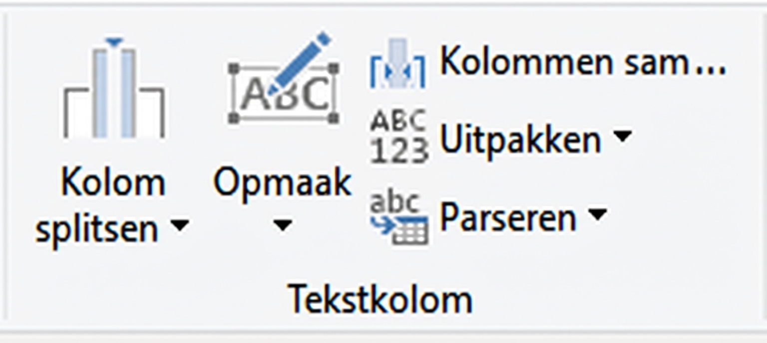 Een screenshot van de Power Query-interface met de opties voor Teksttransformatie