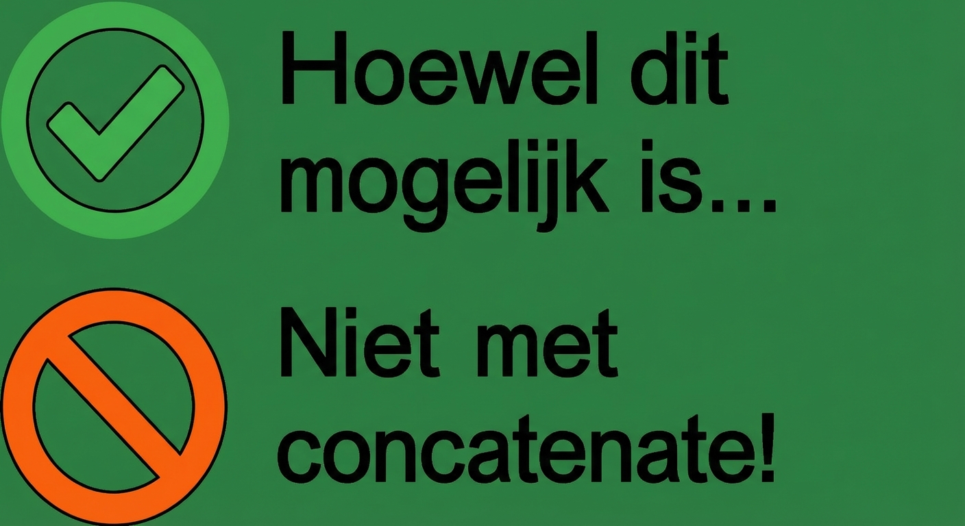 Deze bewerking kan niet met np.concatenate()