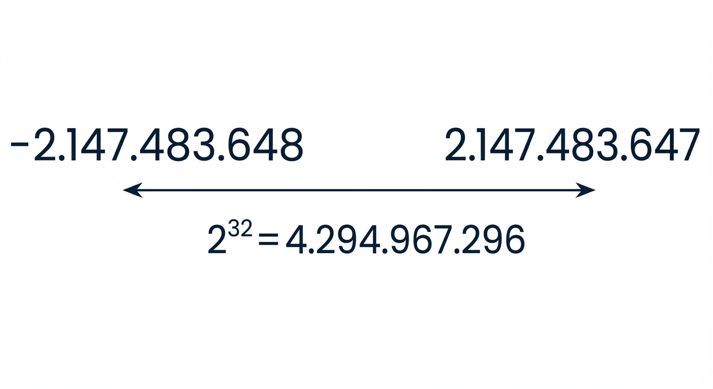 Een diagram van de opslagcapaciteit van np.int32