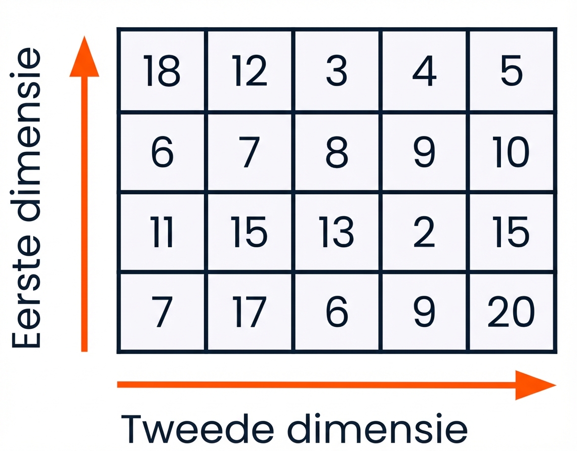 2D-array met rij- en kolomlabels