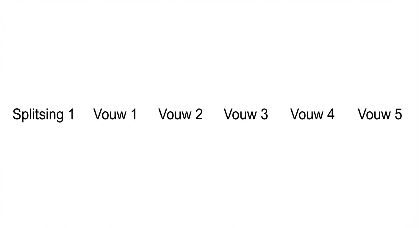 tabelkoppen: split 1, vouw 1, vouw 2, vouw 3, vouw 4 en vouw 5