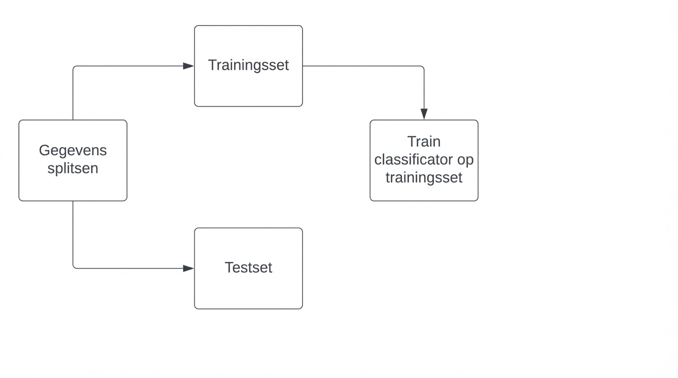 een classifier fitten op de trainingsset
