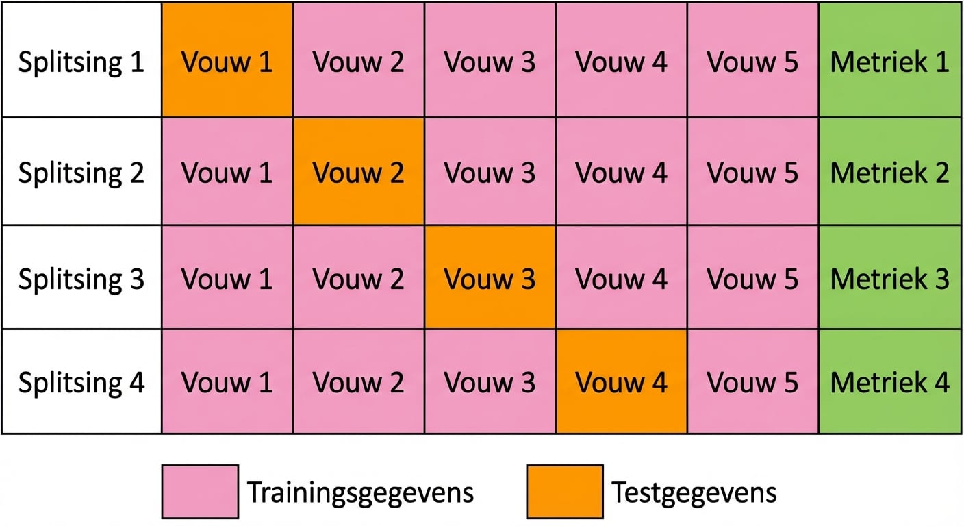 herhaal met de vierde vouw