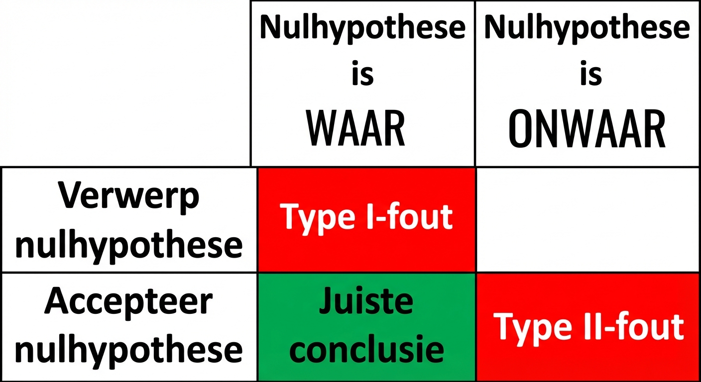 Terecht de nulhypothese accepteren