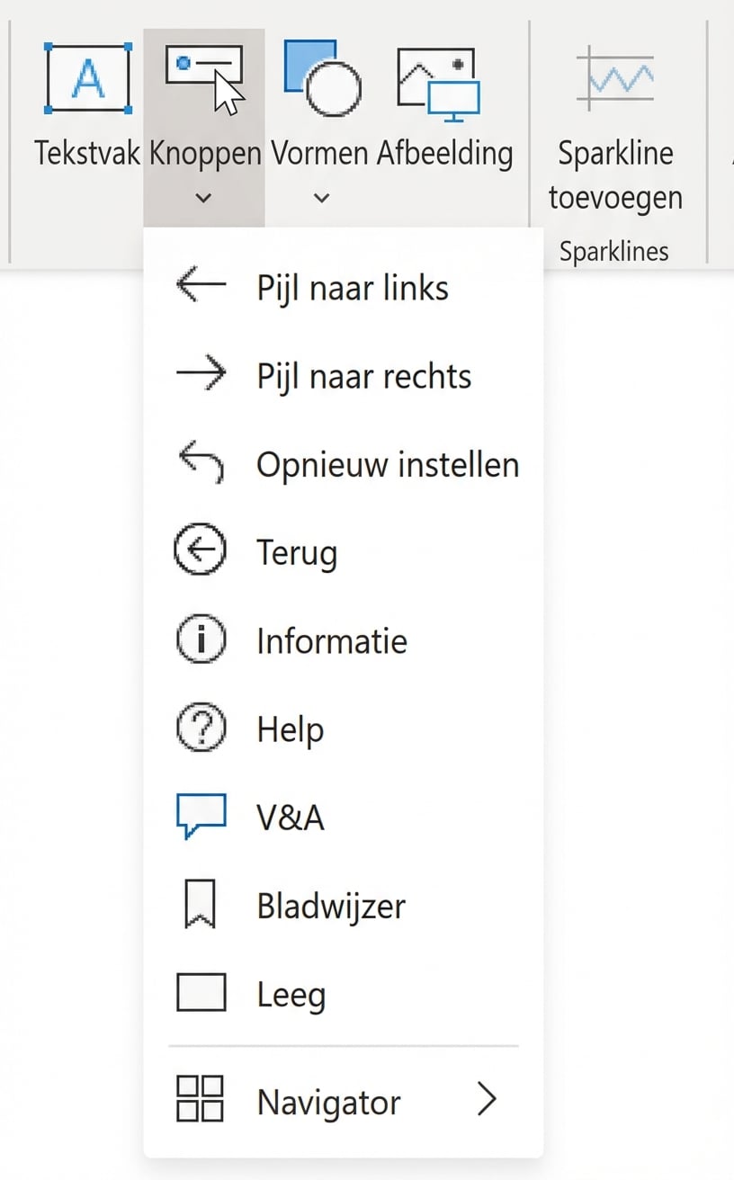 Het knopmenu
