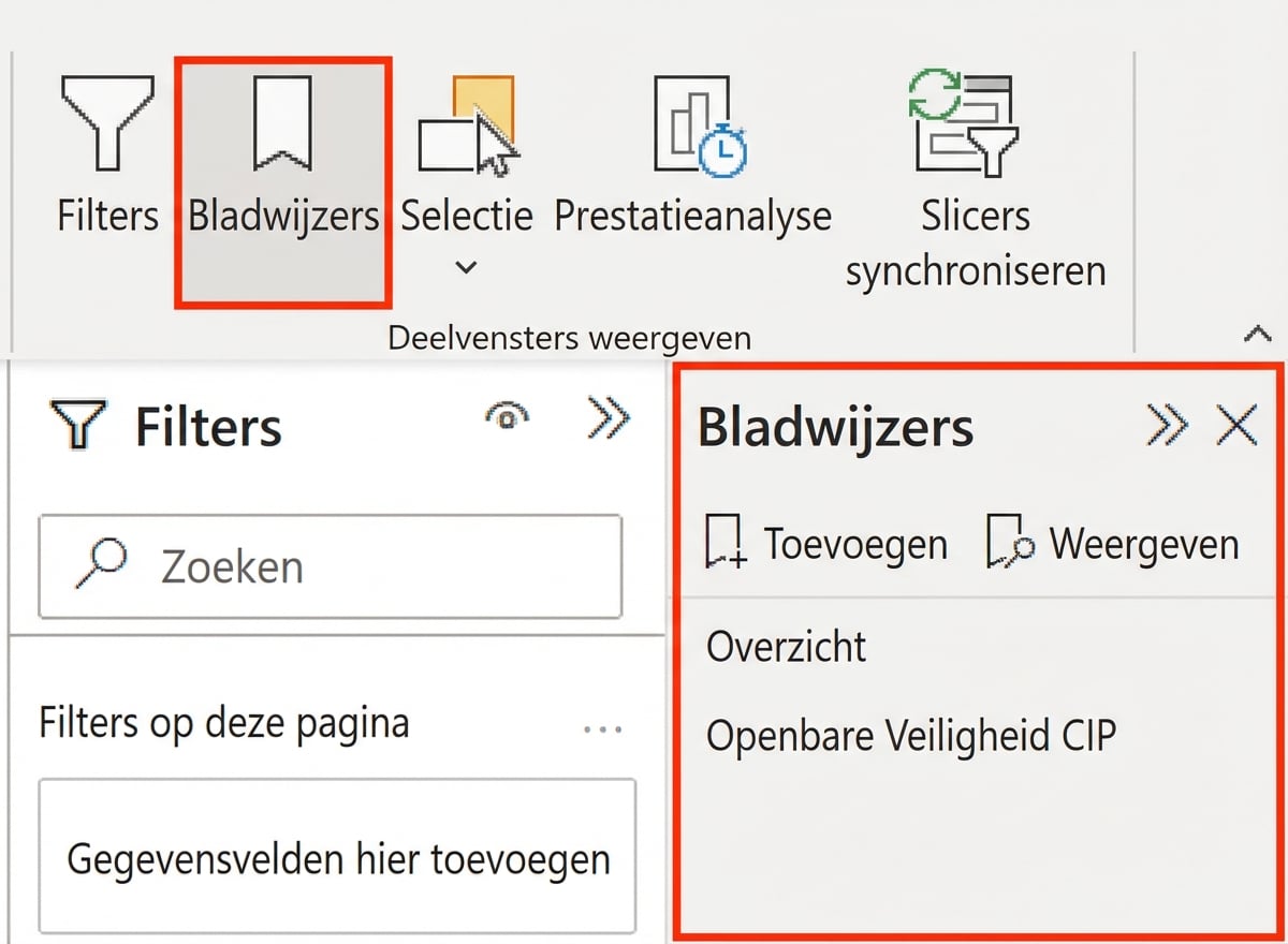 De bladwijzernavigator, inclusief hoe je die inschakelt