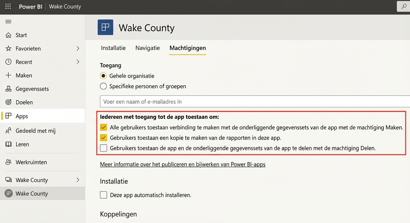 Toegang tot een app geven verleent gebruikers de rechten van die app.