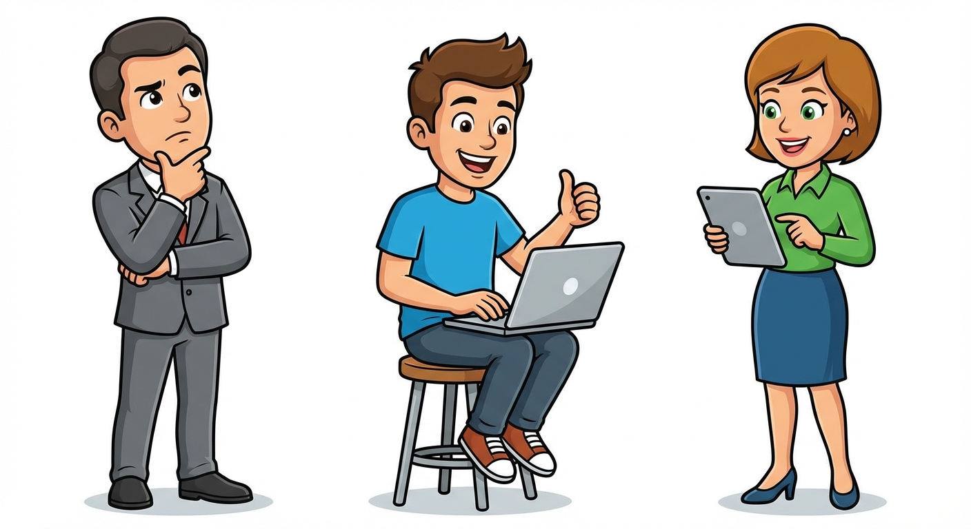 grafiek met verschillende mensen