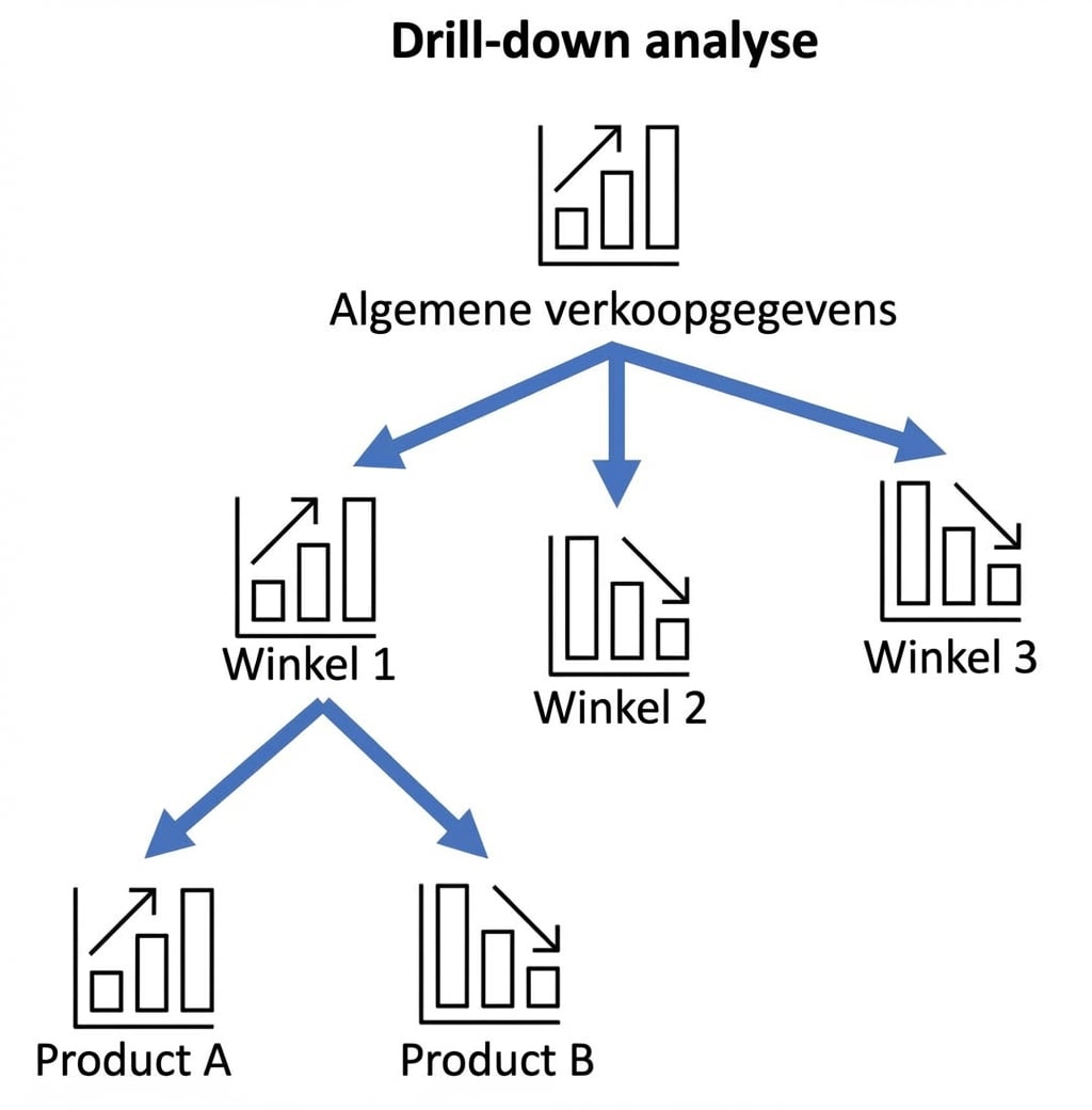 Voorbeeld drill-downanalyse