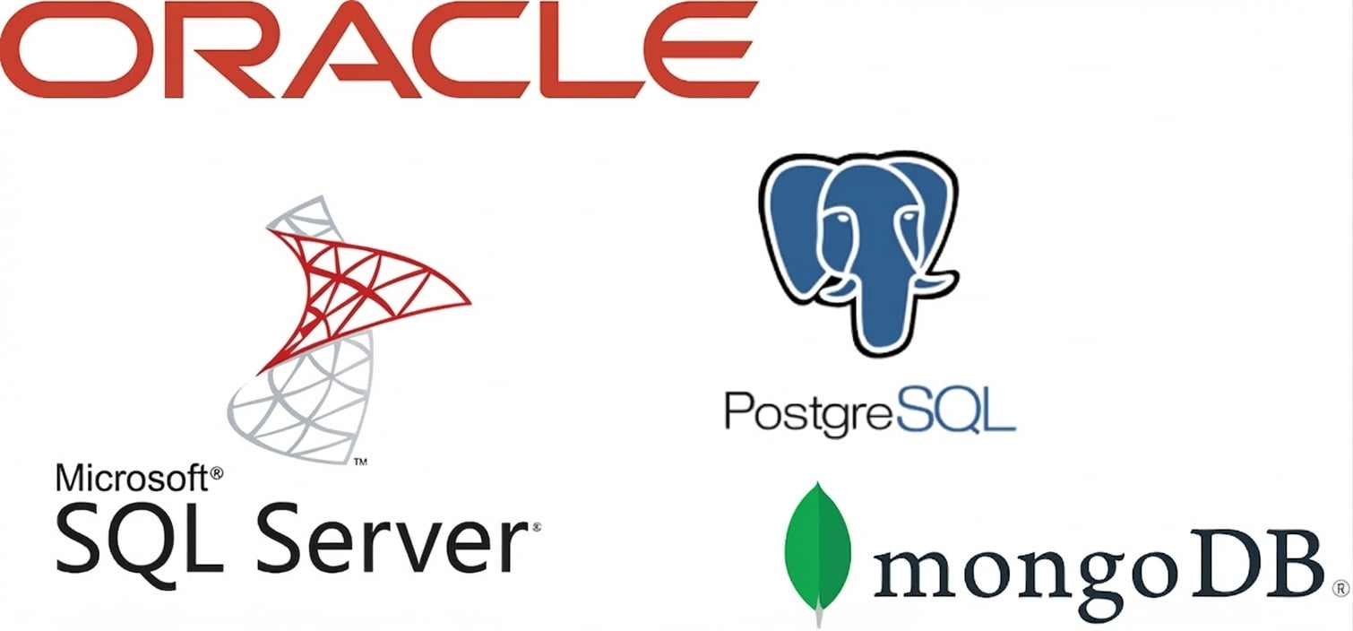 Logo's van gangbare DBMS-software