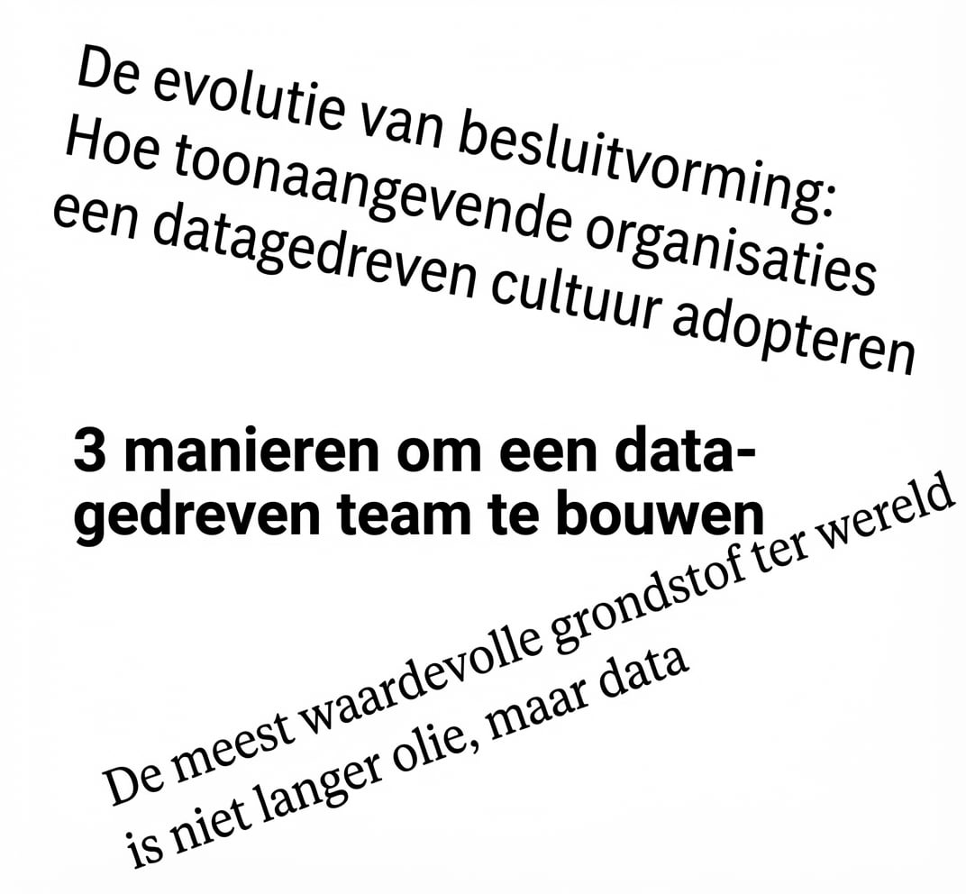 krantenkoppen over datagedreven werken