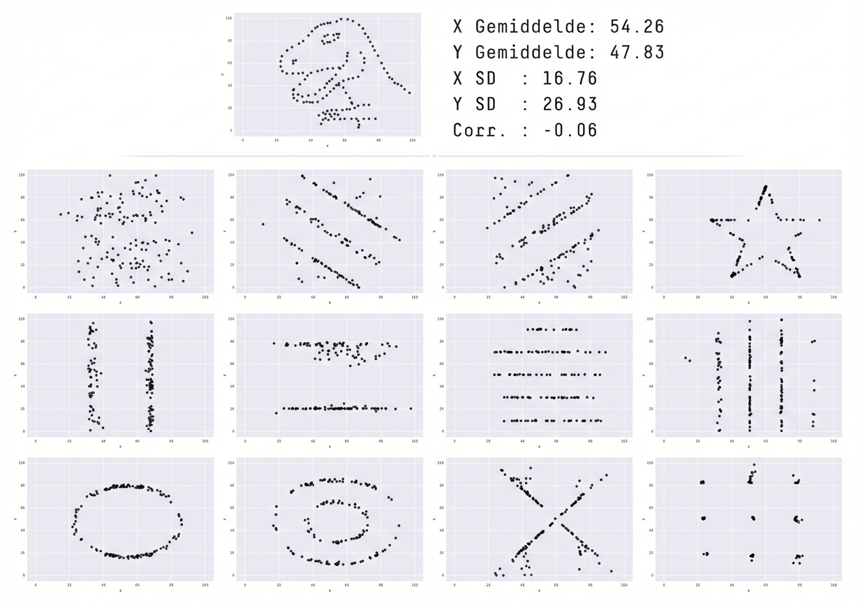 13 foto's die er allemaal heel anders uitzien, maar dezelfde samenvattende info hebben