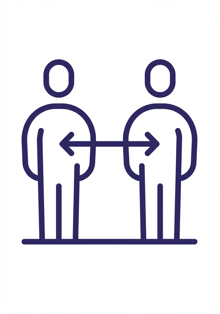 Twee mensen die met elkaar kletsen