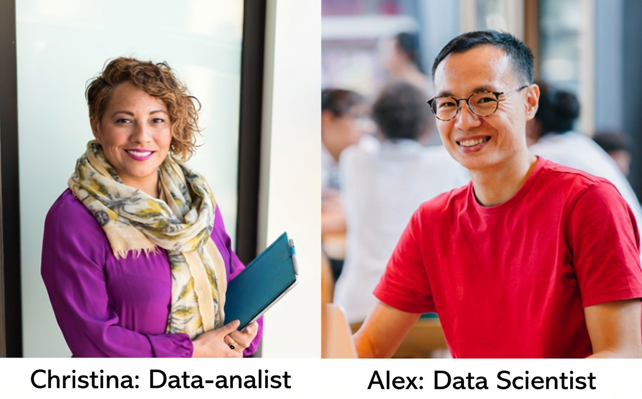 Vrouw genaamd Christina en man genaamd Alex