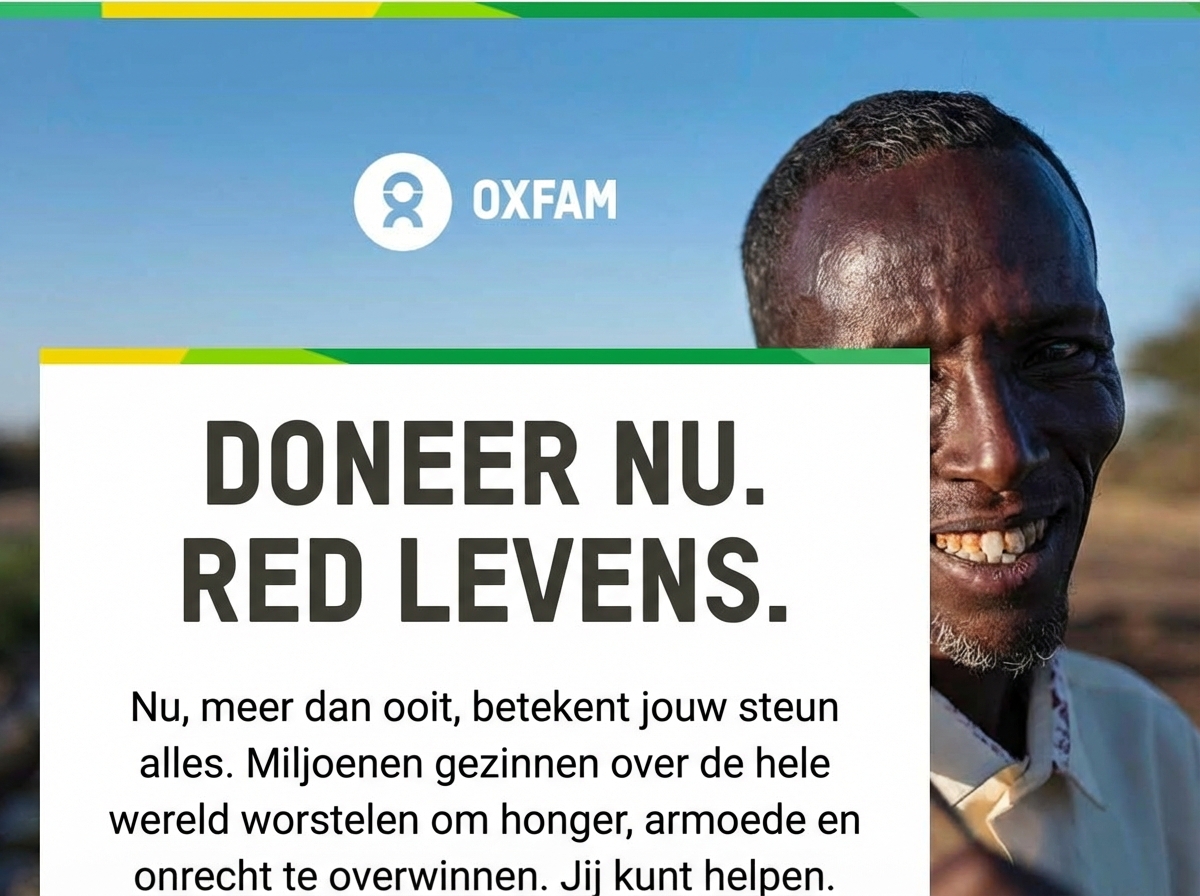 Advertentie voor Oxfam